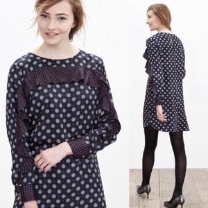 Banana Republic 100% Silk Ruffle Dress size 6